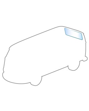 Rear Hatch Glass Clear  fits T2 Split Bus