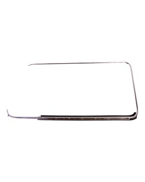 Window Scraper, Aluminium Trim, Outer, Left fits T2 Bay,Brazil Kombi