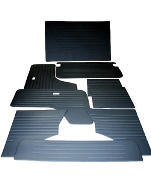 Door Card Set with Clips Finished in Black fits T2 Bay,Baywindow USA