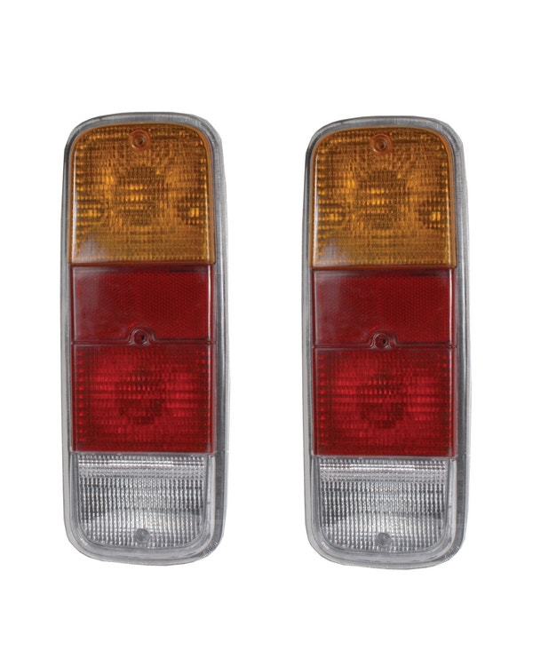 Rear Light Assembly with Amber Red and Clear Lens  fits T2 Bay