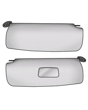 Sun visors in White for Left Hand Drive with Vanity Mirror  fits Type 3