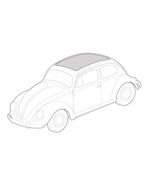 Ragtop 1095x965mm in Canvas fits Beetle