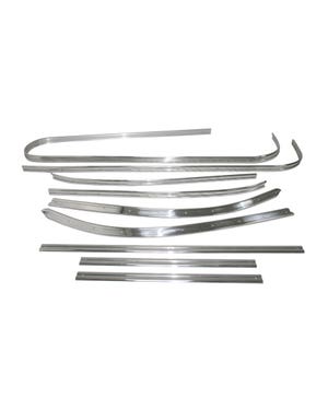 Deluxe Trim Set Aluminum Left Hand Drive 15 or 23 Window fits Split Bus