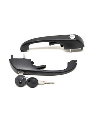 Cab Door Handle Set with Matching Keys, Black