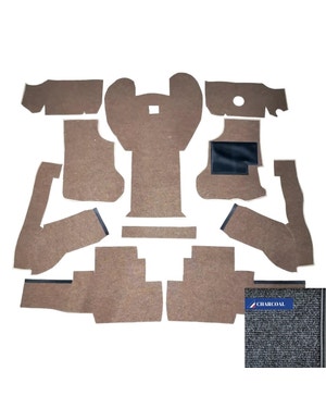 Juego de alfombras para Turbo Diesel con volante a la derecha, Charcoal  fits T3,Vanagon