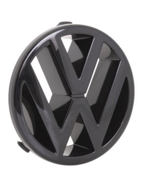 Emblema de VW en parrilla frontal en negro brillante  fits Golf Mk2,t4,golf_mk1_cabriolet,golf_mk3,Jetta,Vento,Golf Mk2 USA