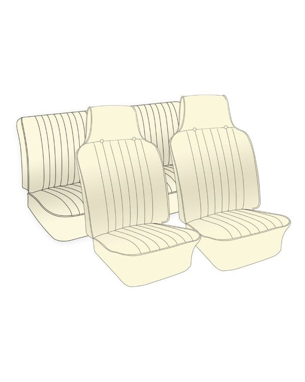 Seat Cover Set for Notch and Fastback Model without Armrest in Single Colour Basket Weave  fits Type 3