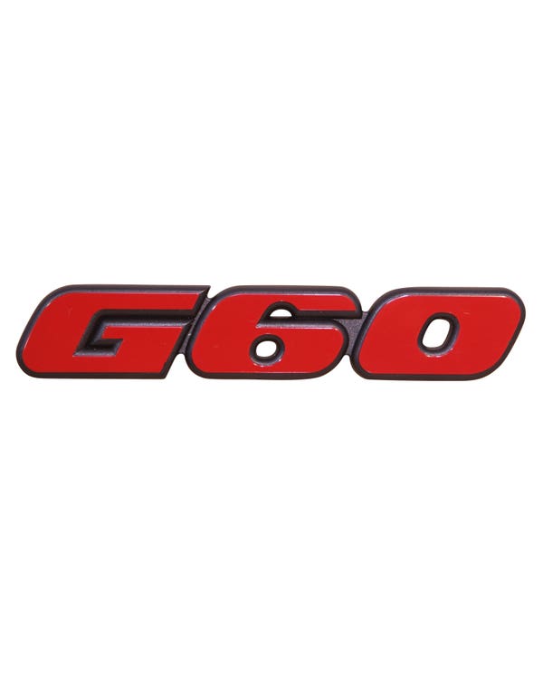 Front G60 inscription Badge in Red  fits Corrado