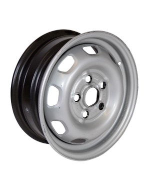 Steel Wheel with Square Holes, 5.5x14", 5/112 PCD, 5.26" BS  fits Eurovan