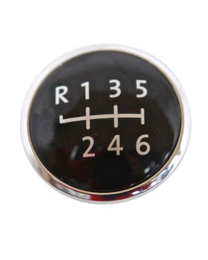 Gear knob Badge with the Gearshift Pattern for 6 Speed  fits T5