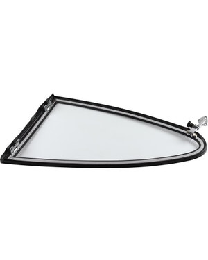 Rear Quarter Window Glass with Chrome Frame, Right  fits 911,912
