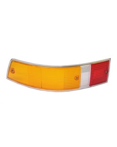 Rear Light Lens with Chrome Rim, Left