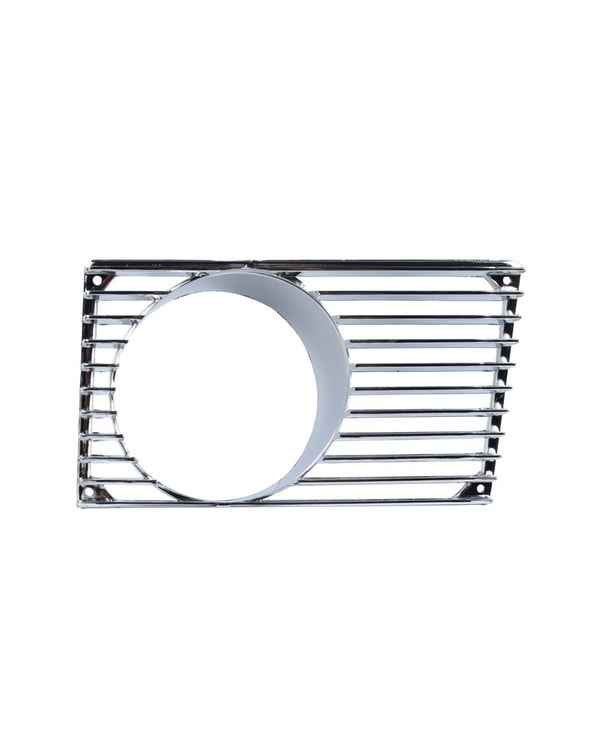 Horn Grille with Fog Light Hole in Chrome, Right  fits 914