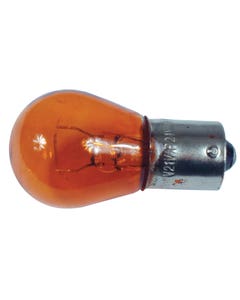 Lampadina 382, 12v 21w filamento singolo, attacco BA15S, arancione 