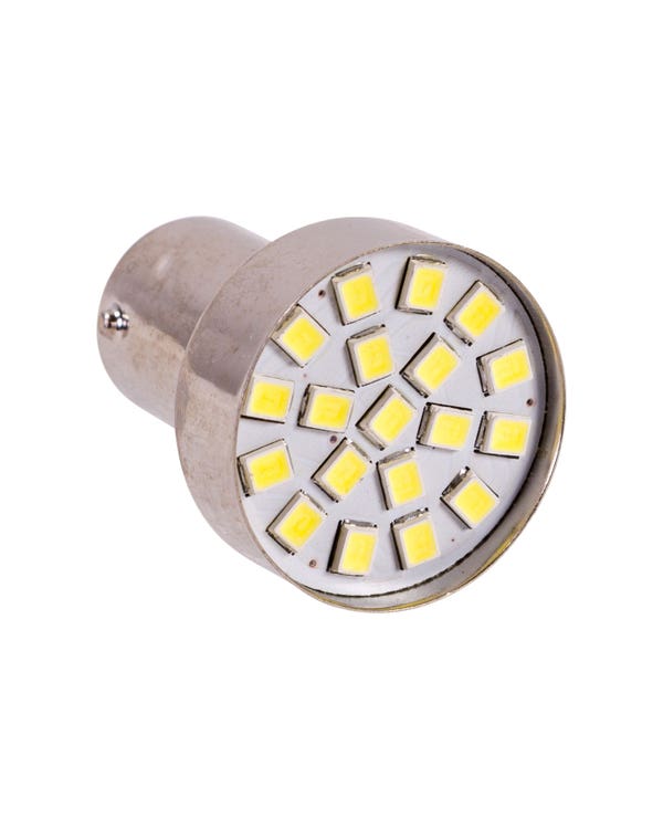 LED Bulb 382 12V 21W with BA15S Contact (Clear)  fits Beetle,T2 Bay,T2 Split,Karmann Ghia,Beetle Cabrio,Type 3,Golf Mk1,Golf Mk2,Golf Mk1 Cabriolet,Caddy Mk1,Scirocco