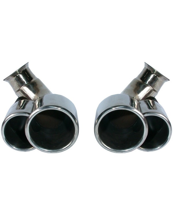 Exhaust Tail Pipe Kit, Turbo Look, Stainless Steel  fits 996