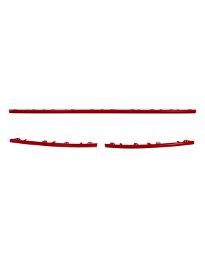 Lower Front Grille Trims, Red, 3pcs, T6