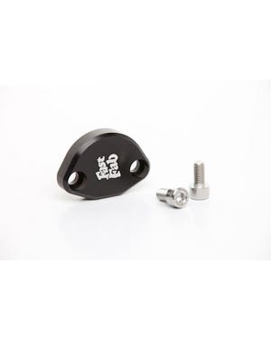 Abdeckplatte für Benzinpumpen-Flansch Typ 1 Aluminium schwarz eloxiert Fast Fab fits Käfer,Bus T2,Bus T1,Karmann Ghia,Käfer Cabriolet,Typ 3