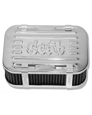 Scat Chrome Aluminum Air Filter Assembly for Solex Carburetor  fits Beetle,T2 Bus,Vanagon,Split Bus,Karmann Ghia,Beetle Cabrio,Buggy/Baja