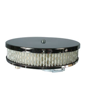 Air Filter - Chrome/Paper Pancake Style  fits Beetle,T2 Bus,Split Bus,Karmann Ghia,Beetle Cabrio