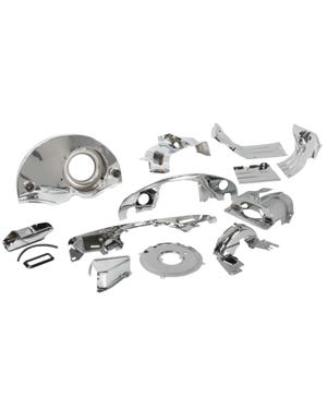 Tinware Kit, Twin Port 1300-1600cc with Air Outlets, Chrome
