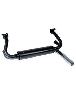 Exhaust, single tip Monza, EMPI  fits Beetle,T2 Bus,Split Bus,Karmann Ghia,Beetle Cabrio