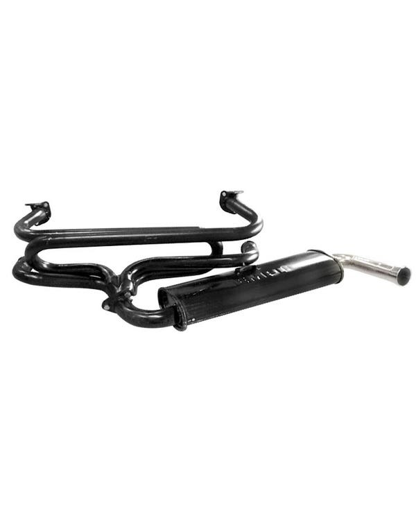 EMPI Single Quiet Pack Exhaust System Beetle & T2 without bumper   fits Beetle,T2 Bay,Splitscreen,Beetle Cabrio