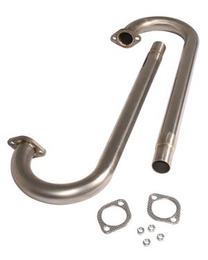 Vintage Speed Stainless Steel Exhaust J Tubes 38mm