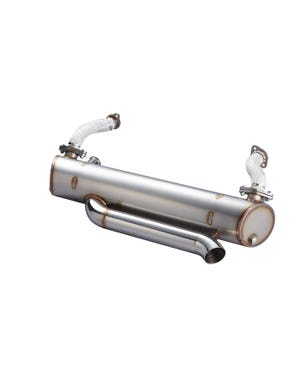 Vintage Speed Stainless Steel Super Flow Exhaust System with Tuck Tail Pipe  fits T2 Bay