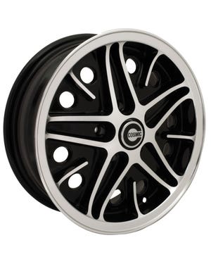 SSP Cosmic Felge 5.5x15'' ET20 5x112 schwarz / poliert mit ABE fits Bus T2,Bus T3,Brasilien Kombi