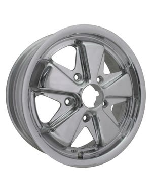 SSP Fook Felge 5.5x15'', ET45, 5/130, Poliert mit ABE  fits Käfer,Bus T2,Bus T1,Karmann Ghia,Käfer Cabriolet,Typ 3,Golf 1,Golf 2,Golf 1 Cabriolet,Caddy 1,Scirocco