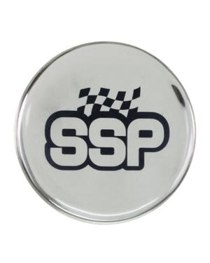 Pegatina tapacubos logotipo SSP. 43mm  fits Escarabajo,T2,T3,Split Bus,Karmann Ghia,Escarabajo cabrio,Tipo 3,Tipo 4