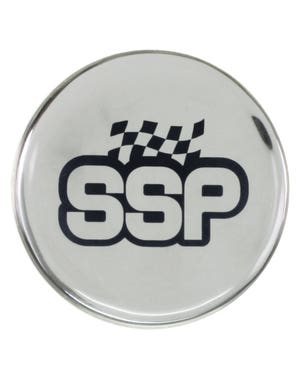 Pegatina tapacubos logotipo SSP. 45mm  fits Escarabajo,T2,Split Bus,Karmann Ghia,Escarabajo cabrio,Tipo 3,Buggy/Baja,Trekker,Tipo 4