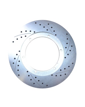 CSP Cross Drilled 15'' Vented Front Brake Rotor Left fits Beetle,T2 Bus,Split Bus,Karmann Ghia,Beetle Cabrio,Type 3