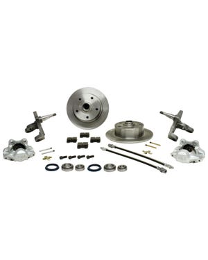 Front Disc Brake Conversion Kit with 5x130 Stud Pattern with Dropped Spindles  fits Beetle,Karmann Ghia,Beetle Cabrio,Buggy/Baja