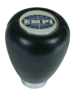 Black EMPI Logo Gear Knob  fits Beetle,T2 Bay,T2 Split Bus,Karmann Ghia,Beetle Cabrio,Type 3,Golf Mk1,Golf Mk2,Golf Mk3,Scirocco,Corrado