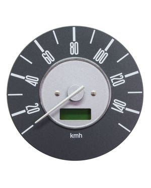 Elektronischer Tachometer mit 140 km/h Skala, graues Display  fits Bus T2