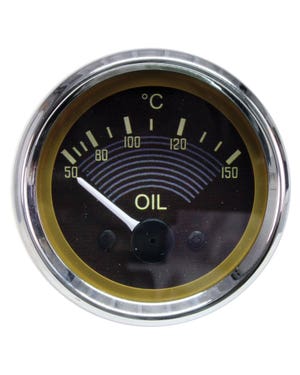 Smiths Original Style Oil Temperature Gauge 150C 52mm 12V Brown  fits T2 Split Bus,Beetle Cabrio