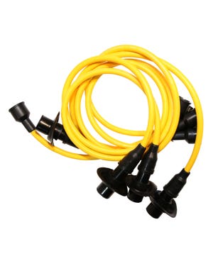 Cables de Bujía, 7mm,  Amarillo, Motor Tipo 1, Repro  fits Escarabajo,T2,Split Bus,Karmann Ghia,Escarabajo cabrio