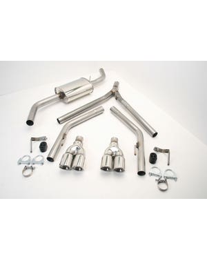 Stainless Steel Exhaust with Twin Double 3'' Tailpipes for Short Wheelbase  fits T4