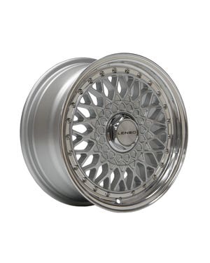 Lenso BSX Alloy Wheel Silver Polished, 7.5x16", 4x100 PCD, ET35 fits Golf Mk1,Golf Mk2,Golf Mk1 Cabriolet,Golf Mk3,Golf Mk3 Cabrio,Caddy Mk1,Scirocco,Jetta,Corrado,Polo Mk3 6N,Vento