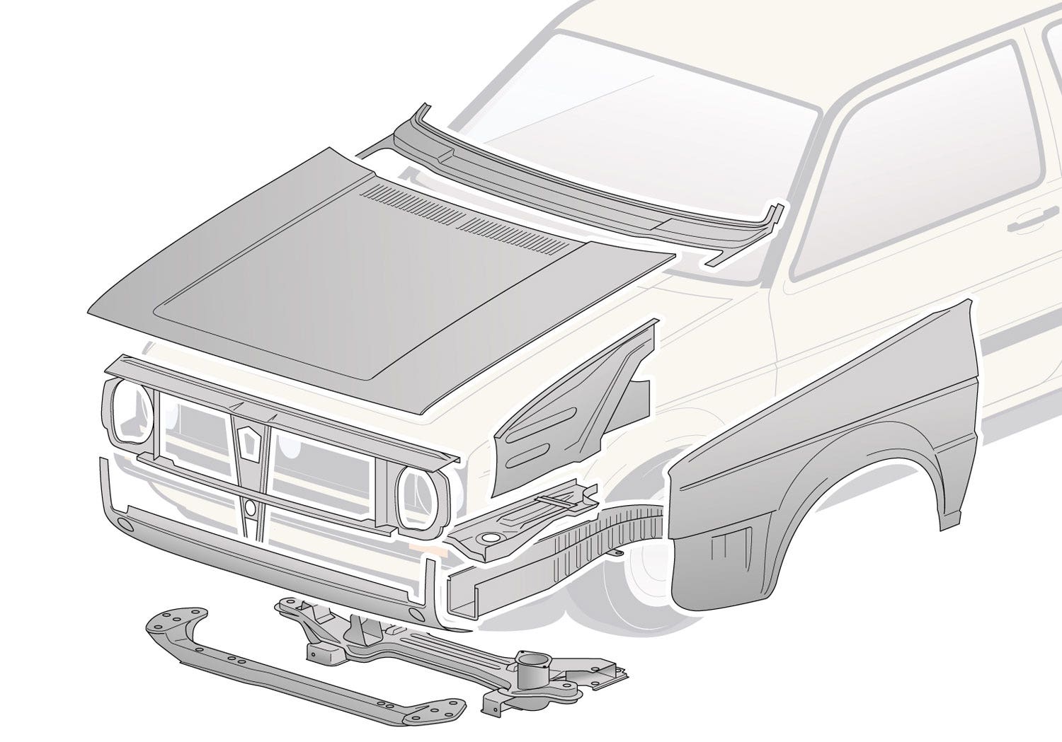 Beetle, Panels, Front Body