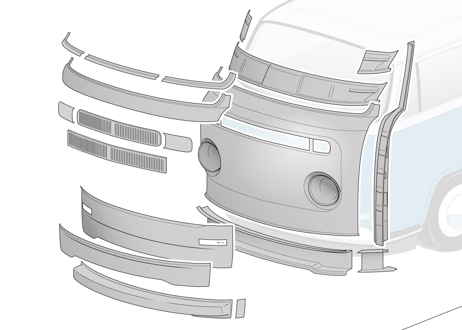 Beetle, Panels, Front Body