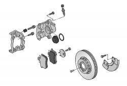 Golf Mk3 Frenos de disco delanteros