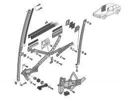 Golf Mk1 Cabriolet Türfenster Teile