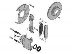 Golf Mk1 Cabriolet Front Disc Brakes