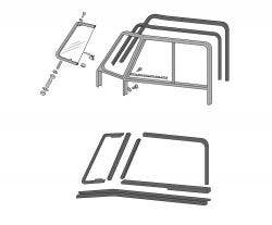 Type 2 Split Door Window Parts