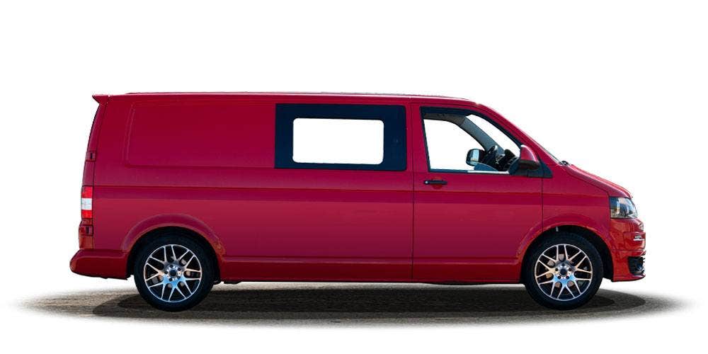 VW Transporter T5 with dimensions